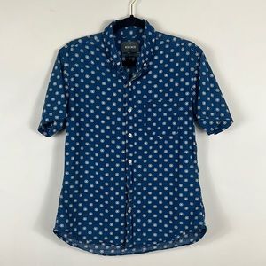 Bonobos Slim Fit Button Down Short Sleeve Geometric Shirt Size M